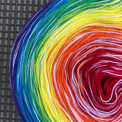 Rainbow Polyester 4PLY Gradient Cake Yarn-Polyester, 4PLY-Rena'sThreadandCrafts-A-regular rainbow-Rena'sThreadandCrafts