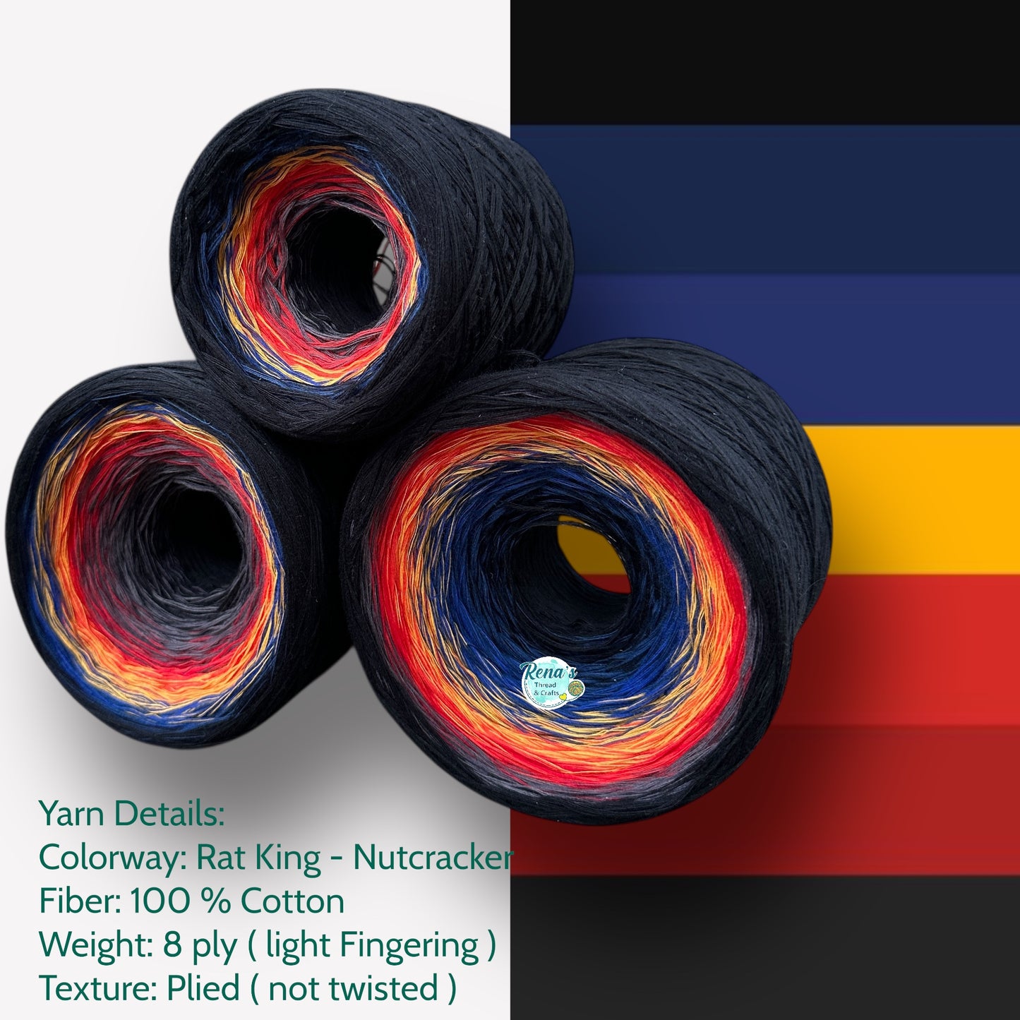 Rat King, Gradient Cotton Natural Fiber Yarn