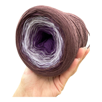 Rich Eggplant, Gradient Cotton Natural Fiber Yarn - Rena'sThreadandCrafts