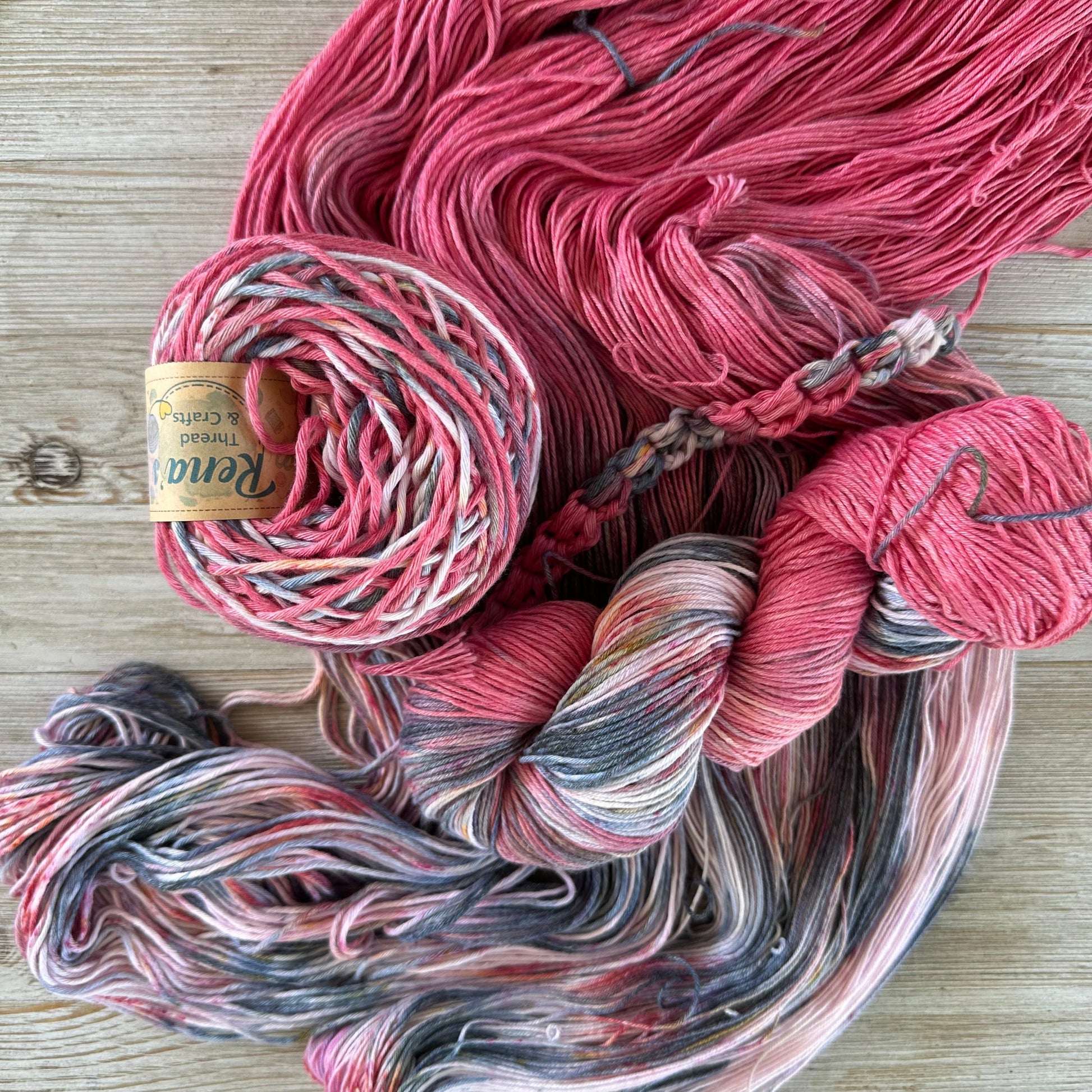 Shangria, Hand Dyed Cotton Natural Fiber Yarn-YARN-RenasThreadandCrafts-RenasThreadandCrafts