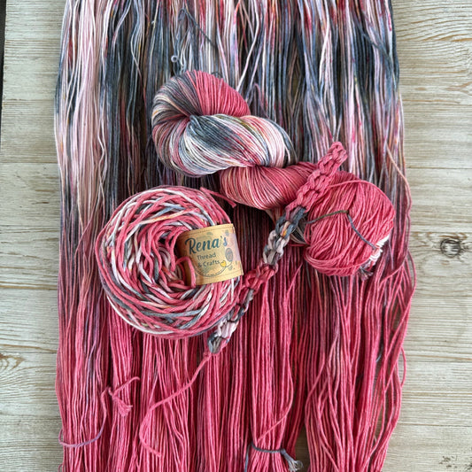 Shangria, Hand Dyed Cotton Natural Fiber Yarn-YARN-RenasThreadandCrafts-RenasThreadandCrafts