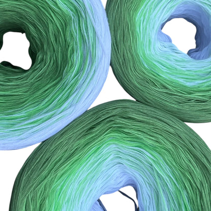 Snow Drop, January Birth Flower, Gradient Cotton Natural Fiber Yarn