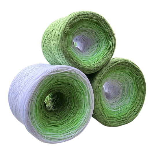 Snow Drop, January Birth Flower, Gradient Cotton Natural Fiber Yarn