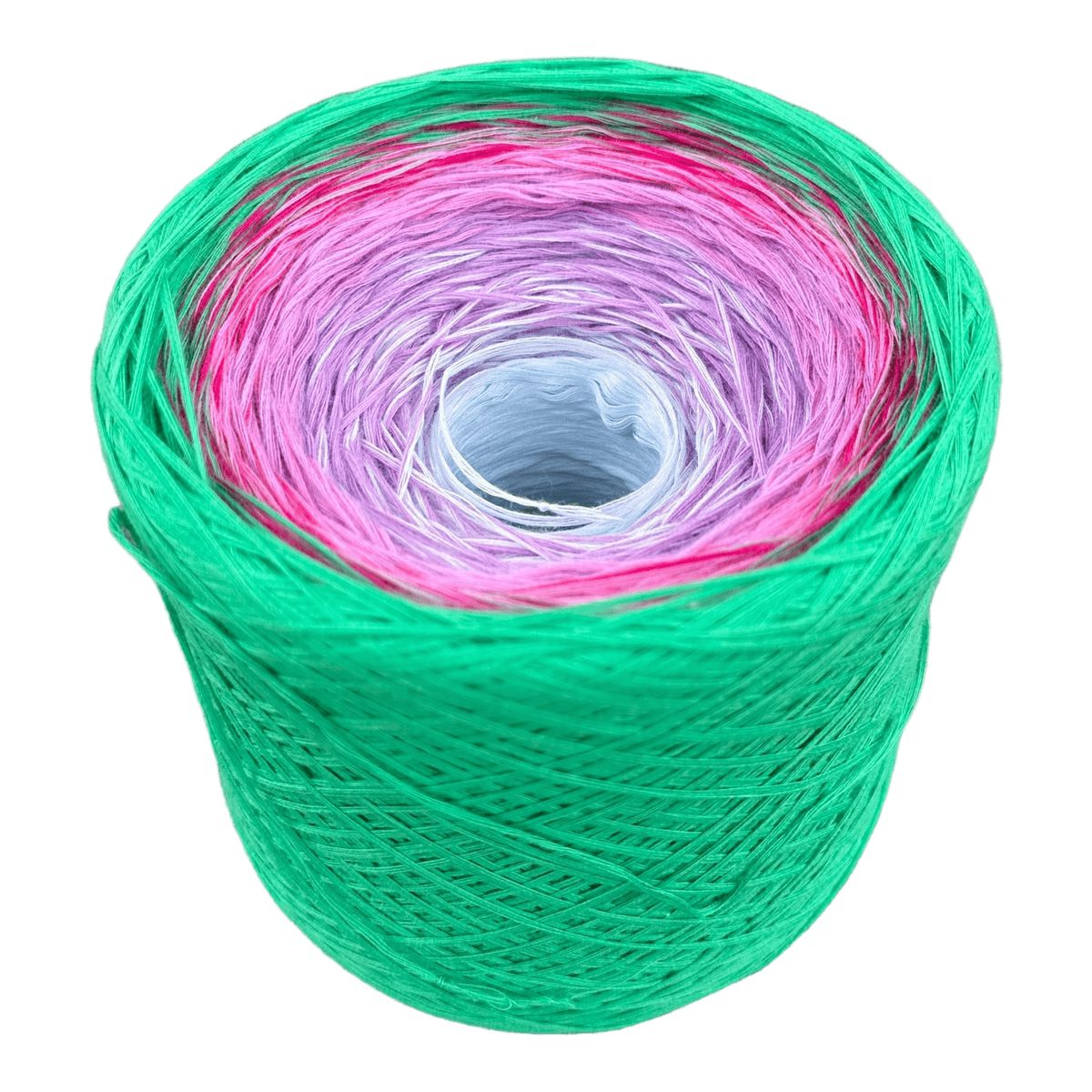 Spring Bouquet, 8PLY Cotton Gradient Cake Yarn, Lace Fingering Weight-Rena'sThreadandCrafts-Green-Rena&#39;sThreadandCrafts