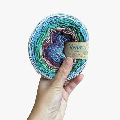 Stained Glass V4 Gradient Cotton Natural Fiber Yarn-Cotton Yarn, 8PLY-800-Renas Thread and Crafts