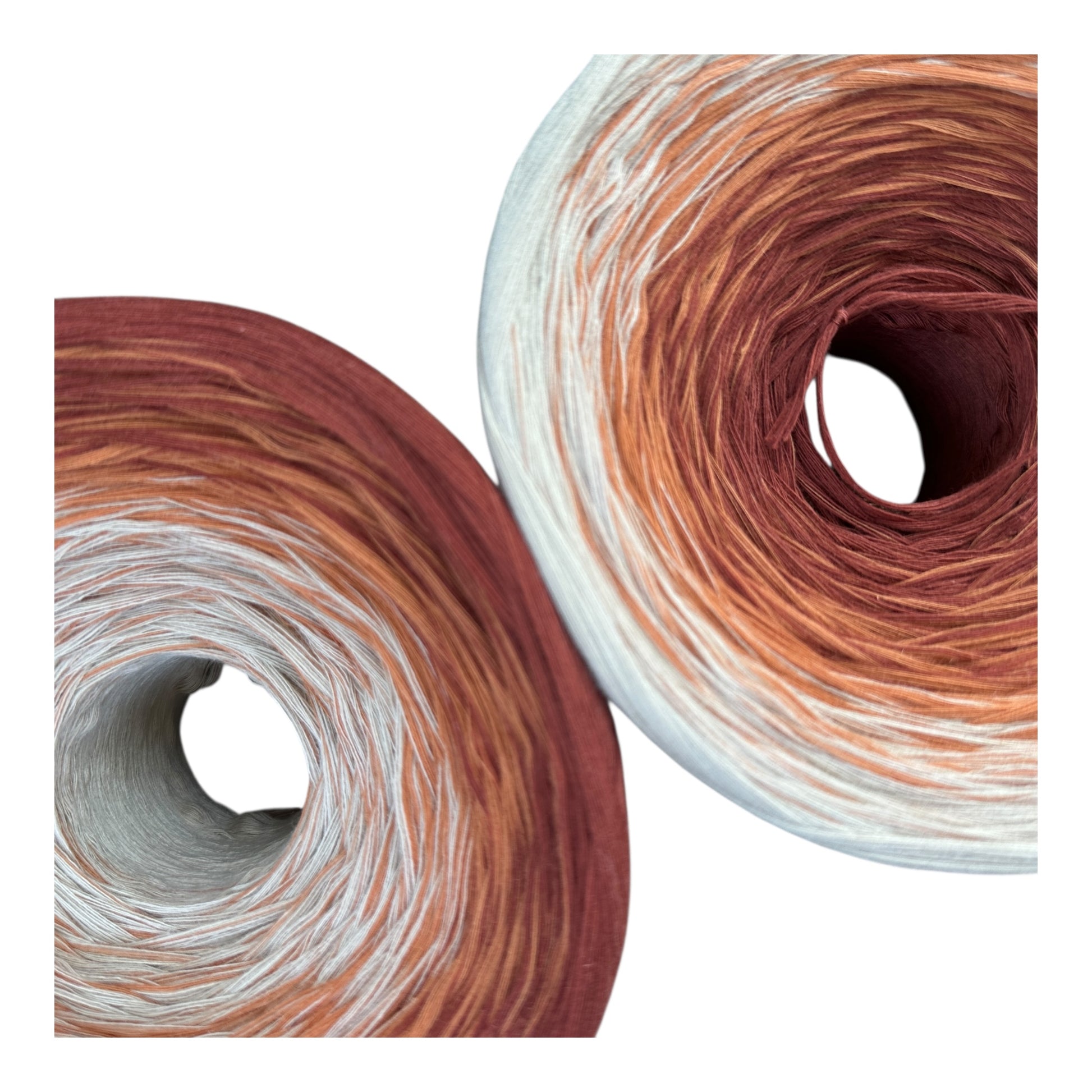 Terracotta, 12ply cotton, Ombre Cotton Natural Fiber Yarn - Rena'sThreadandCrafts