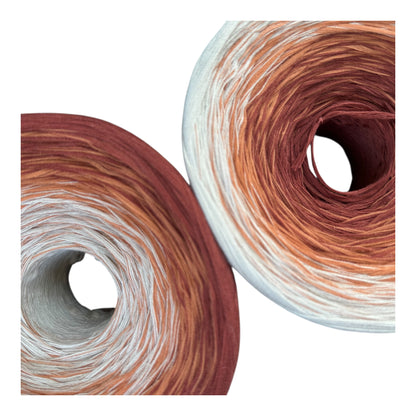 Terracotta, 12ply cotton, Ombre Cotton Natural Fiber Yarn - Rena'sThreadandCrafts