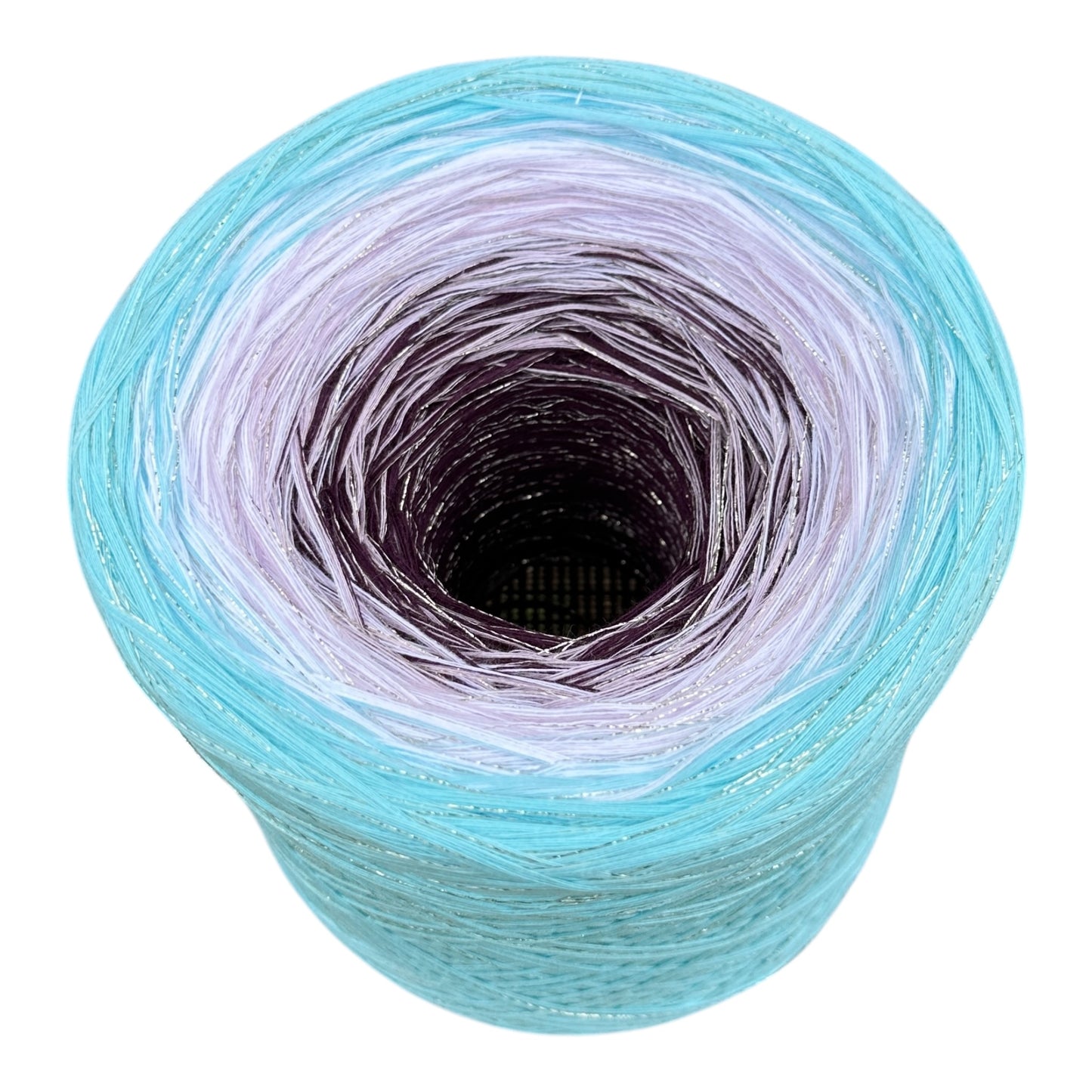 Tied With Love : Aqua & Plum, Gradient Yarn With Sparkle - Rena'sThreadandCrafts