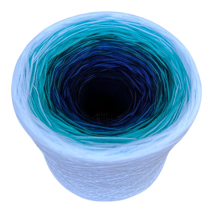 Tied With Love : Blue and White , Gradient Cotton Natural Fiber Yarn - Rena'sThreadandCrafts