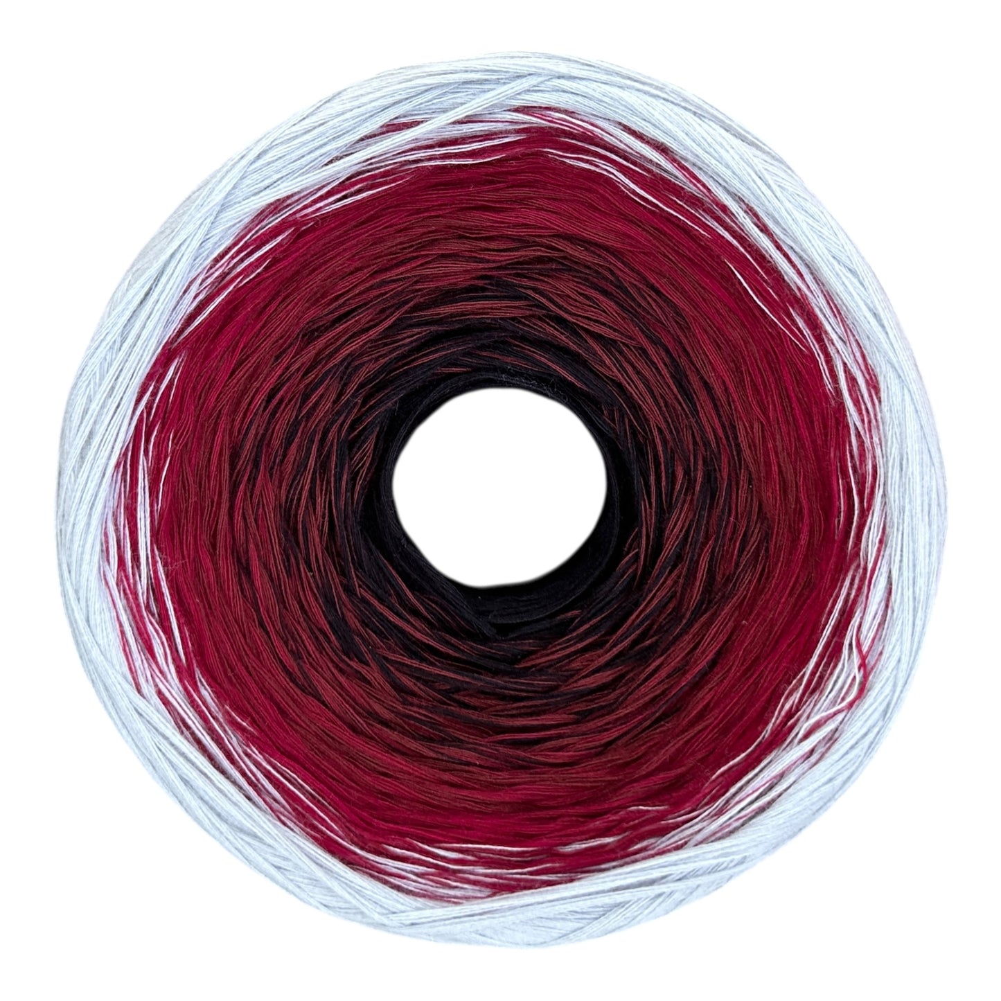 Tied With Love : Red & Gray, Gradient Cotton Natural Fiber Yarn - Rena'sThreadandCrafts