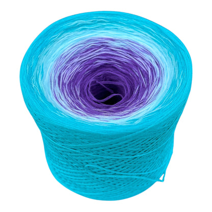 Tied With Love : Teal and Purple, Gradient Yarn - Rena'sThreadandCrafts