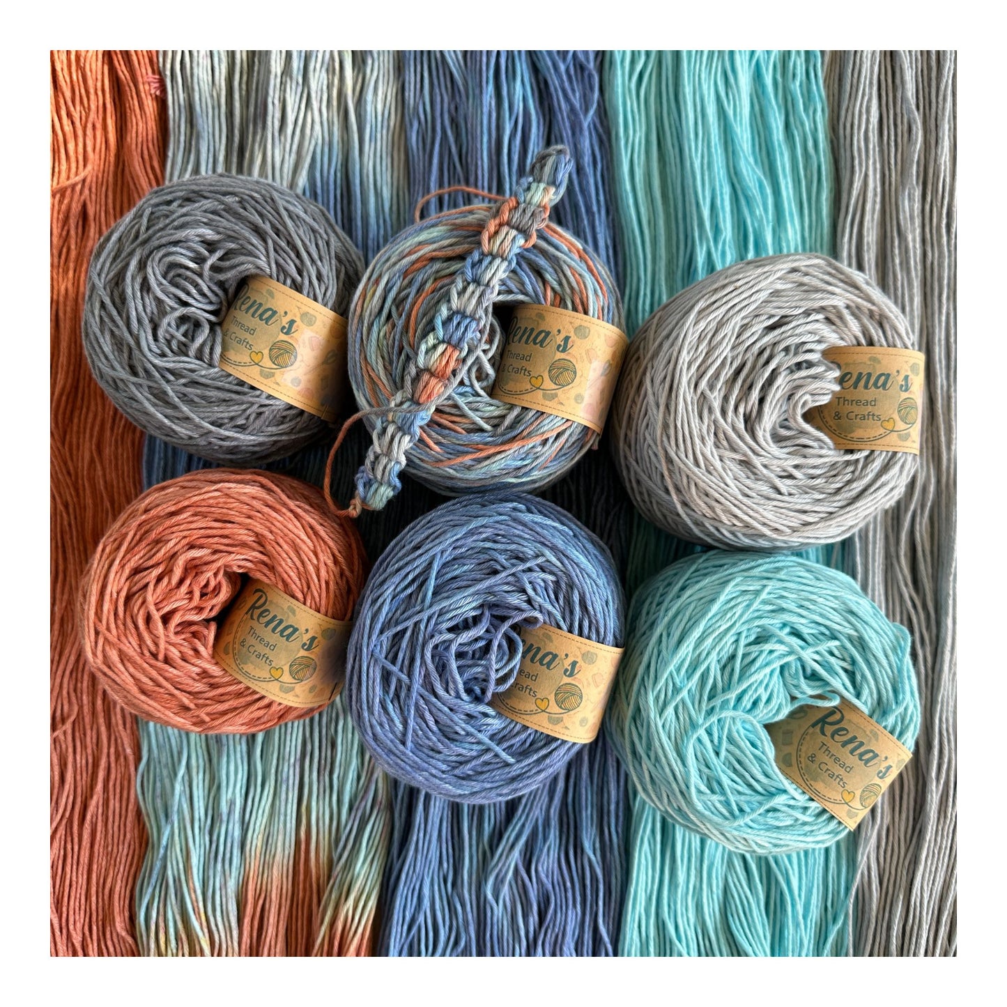 Winter Sonata Set, Hand Dyed, Natural Fiber Yarn-YARN-Renas Thread and Crafts