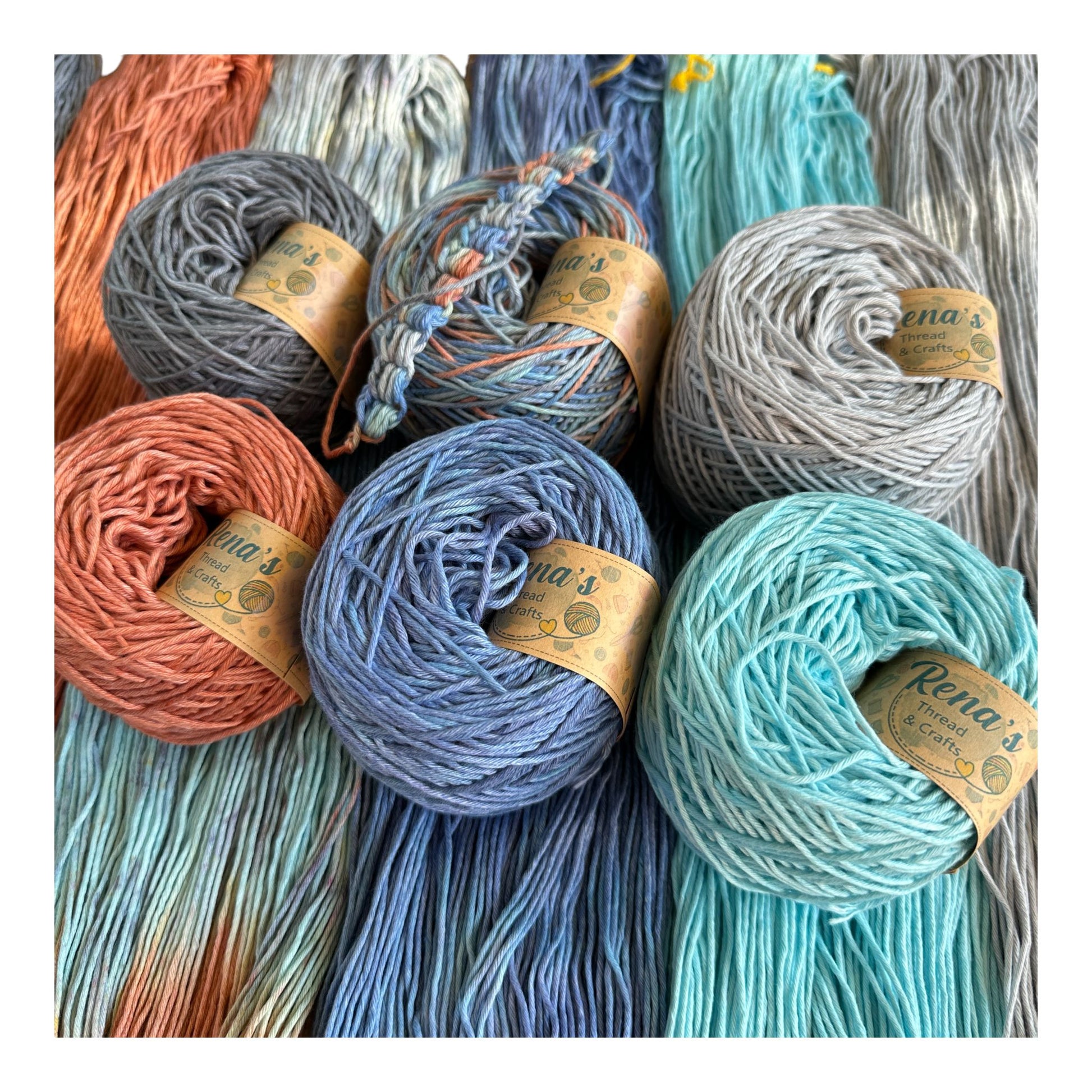 Winter Sonata Set, Hand Dyed, Natural Fiber Yarn-YARN-Renas Thread and Crafts