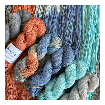 Winter Sonata Set, Hand Dyed, Natural Fiber Yarn-YARN-Renas Thread and Crafts